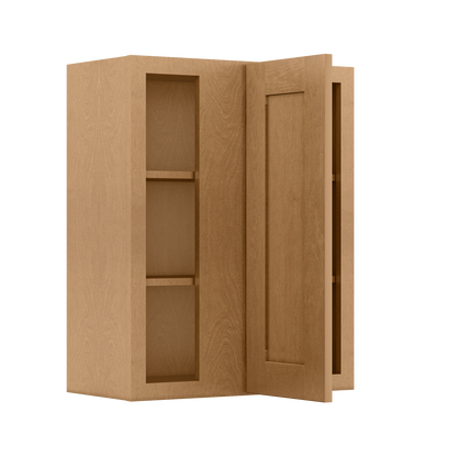 Square Corner Wall Blind Reversible Kitchen Cabinet SC2430 Shaker Toffee LessCare 24 in. width 30 in. height 12 in.