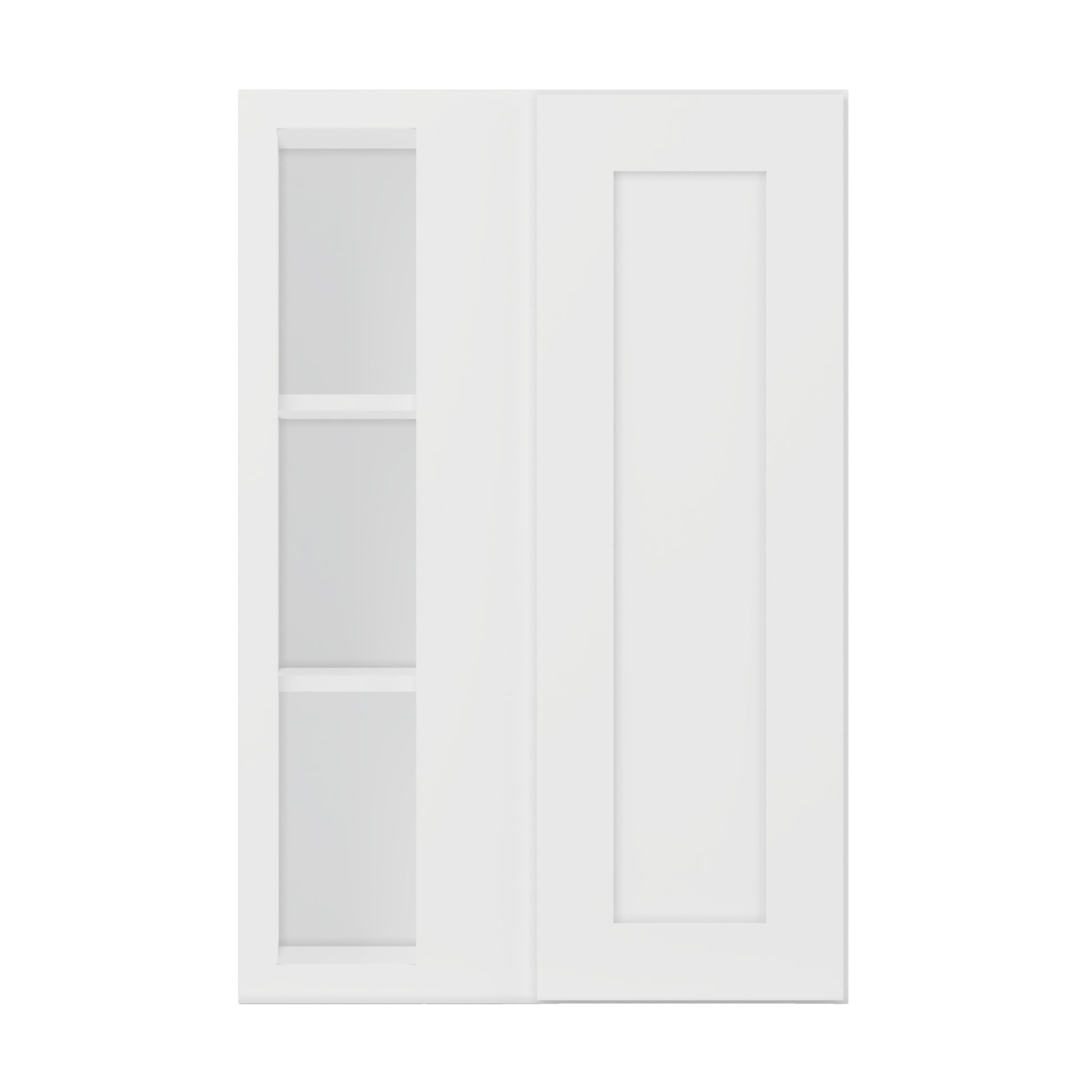 Square Corner Wall Blind Reversible Kitchen Cabinet SC2436 Alpina White LessCare 24 in. width 36 in. height 12 in.