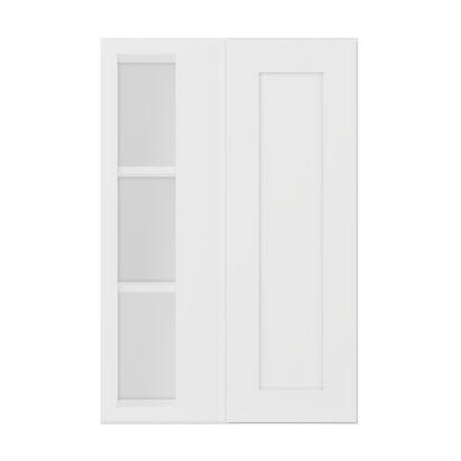 Square Corner Wall Blind Reversible Kitchen Cabinet SC2436 Alpina White LessCare 24 in. width 36 in. height 12 in.
