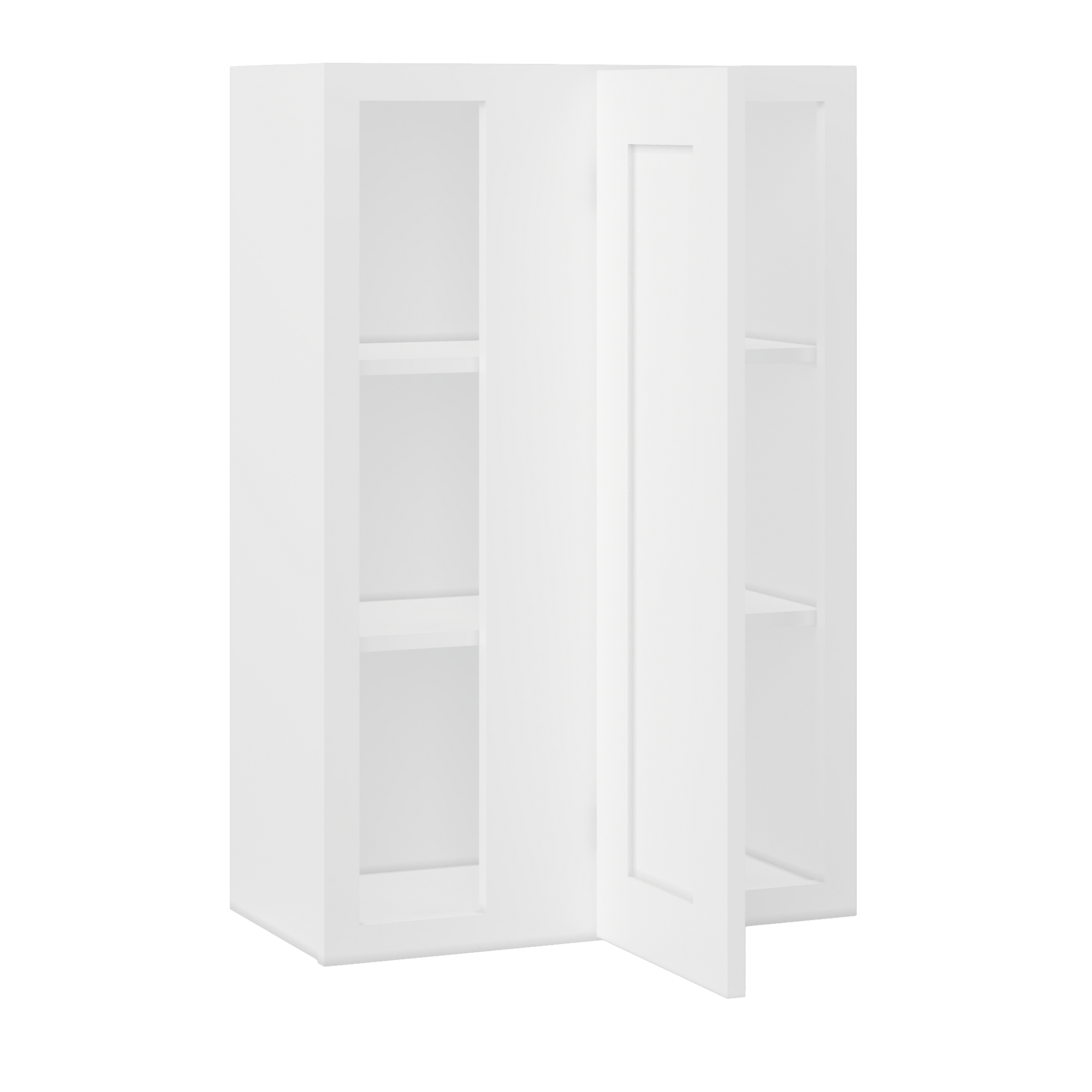 Square Corner Wall Blind Reversible Kitchen Cabinet SC2436 Alpina White LessCare 24 in. width 36 in. height 12 in.