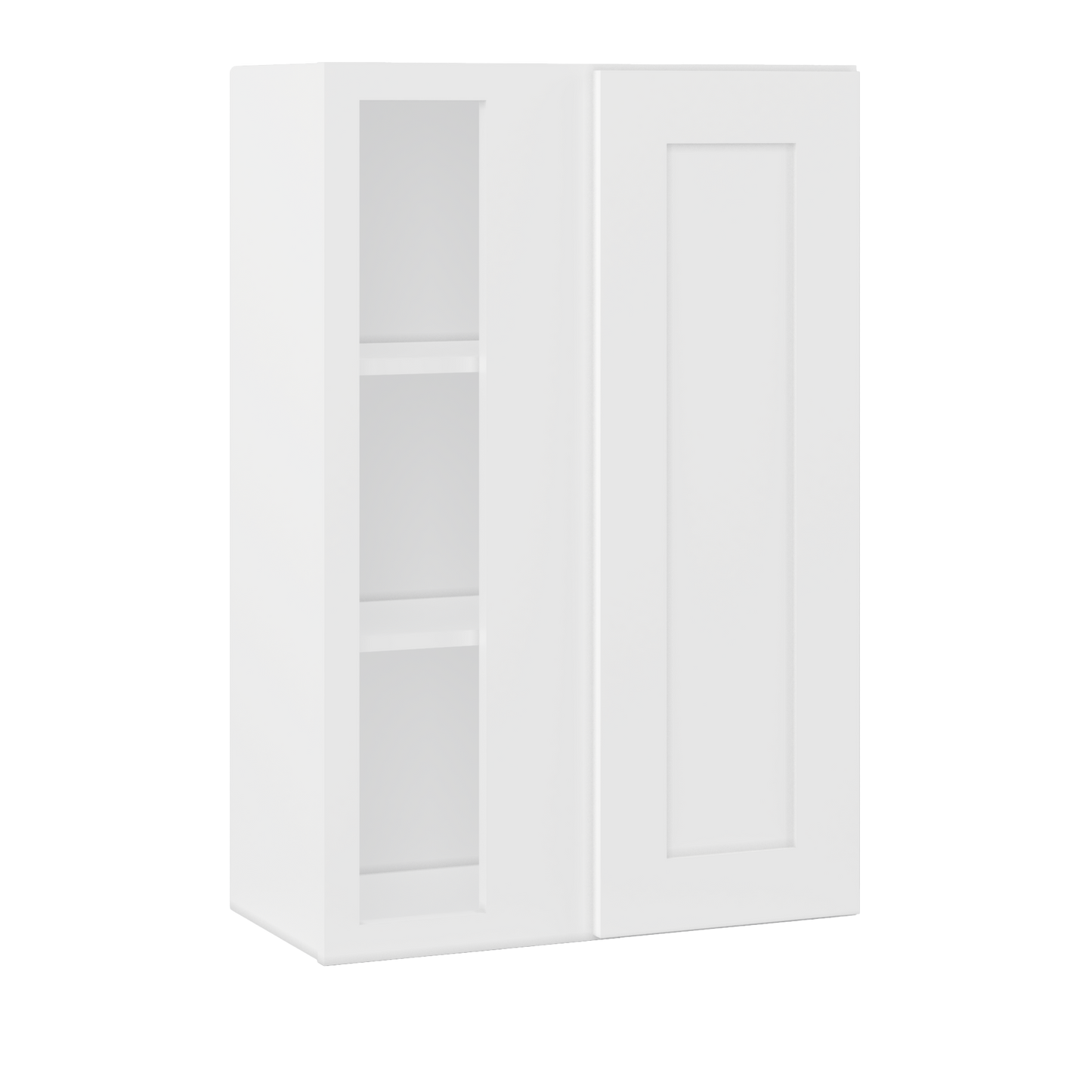 Square Corner Wall Blind Reversible Kitchen Cabinet SC2436 Alpina White LessCare 24 in. width 36 in. height 12 in.