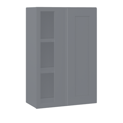 Square Corner Wall Blind Reversible Kitchen Cabinet SC2436 Colonial Gray LessCare 24 in. width 36 in. height 12 in.