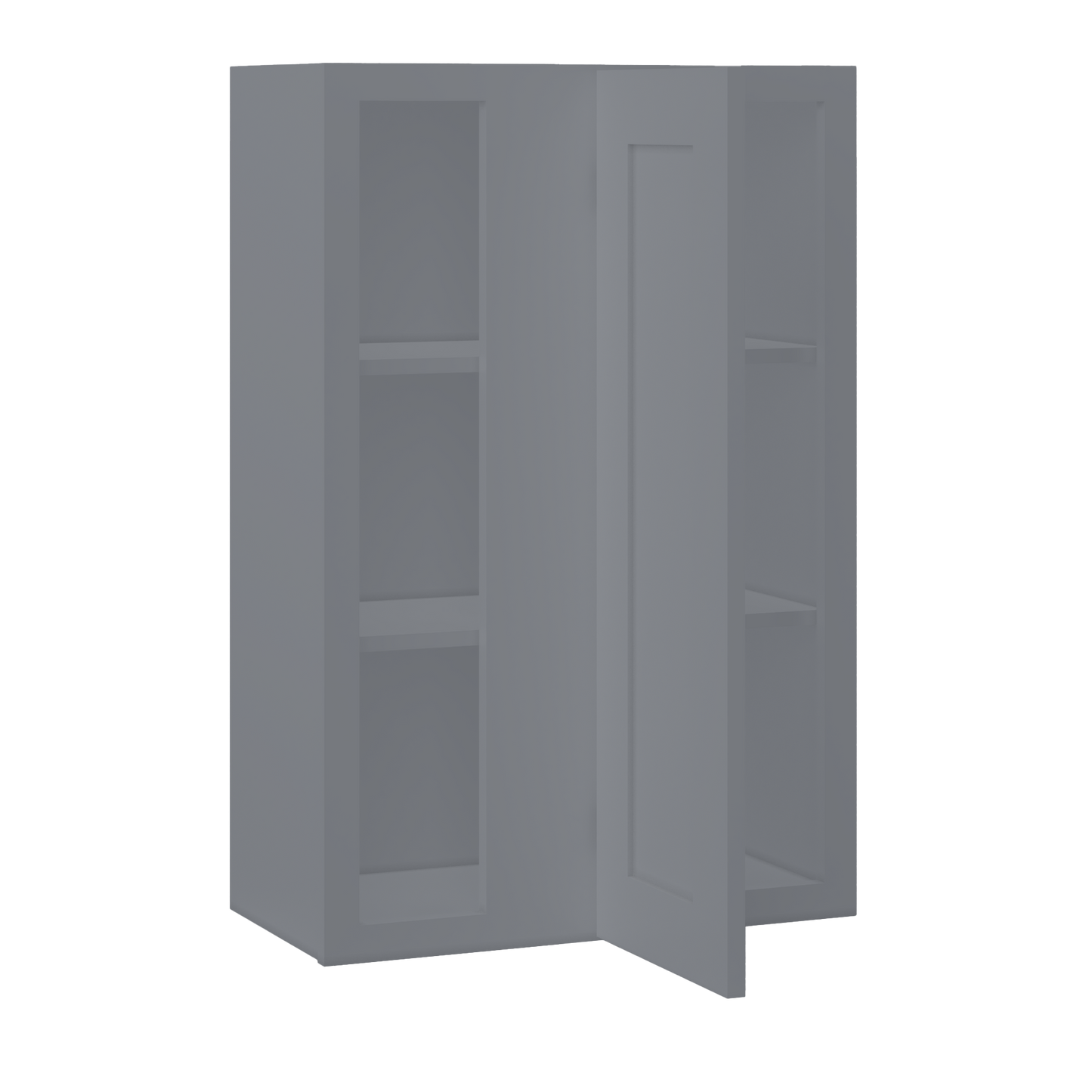 Square Corner Wall Blind Reversible Kitchen Cabinet SC2436 Colonial Gray LessCare 24 in. width 36 in. height 12 in.