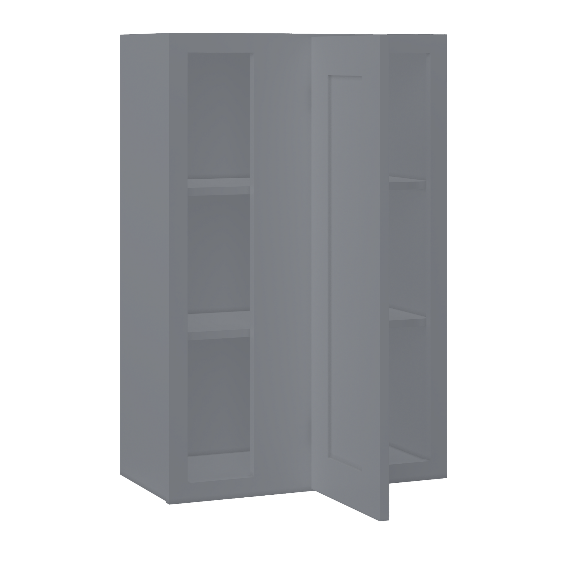 Square Corner Wall Blind Reversible Kitchen Cabinet SC2436 Colonial Gray LessCare 24 in. width 36 in. height 12 in.
