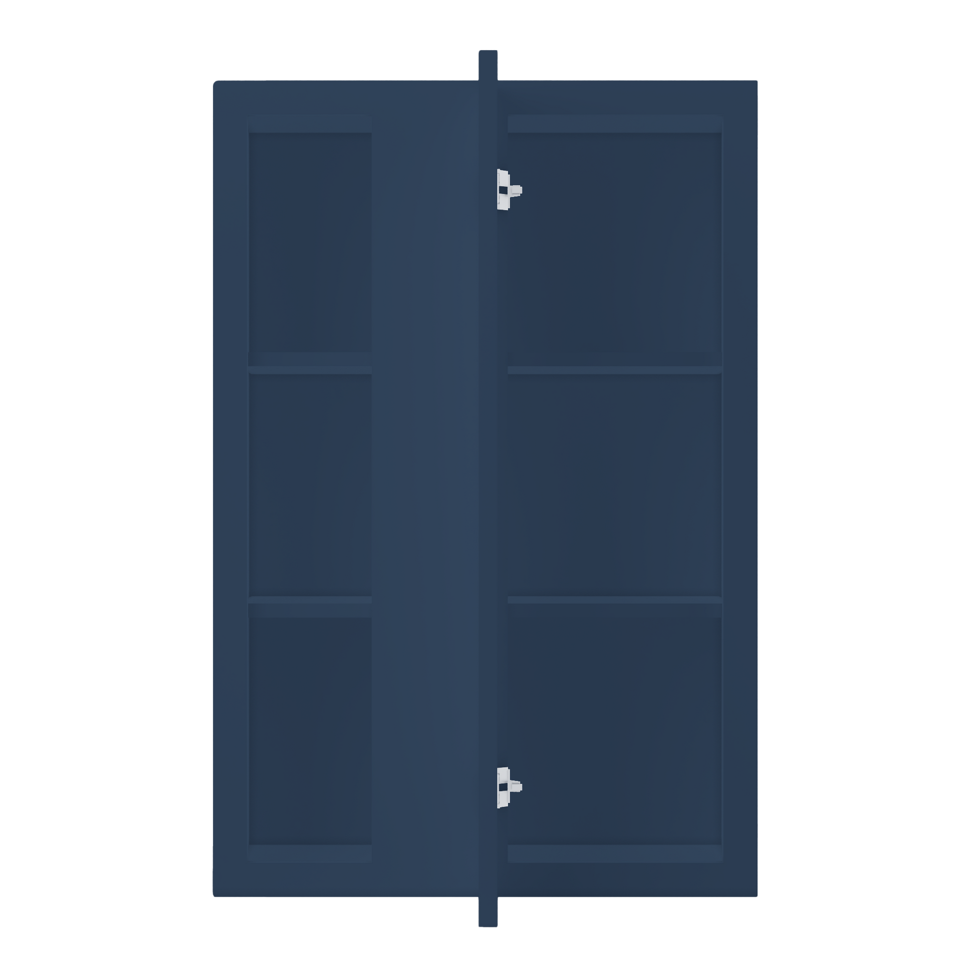 Square Corner Wall Blind Reversible Kitchen Cabinet SC2436 Danbury Blue LessCare 24 in. width 36 in. height 12 in.