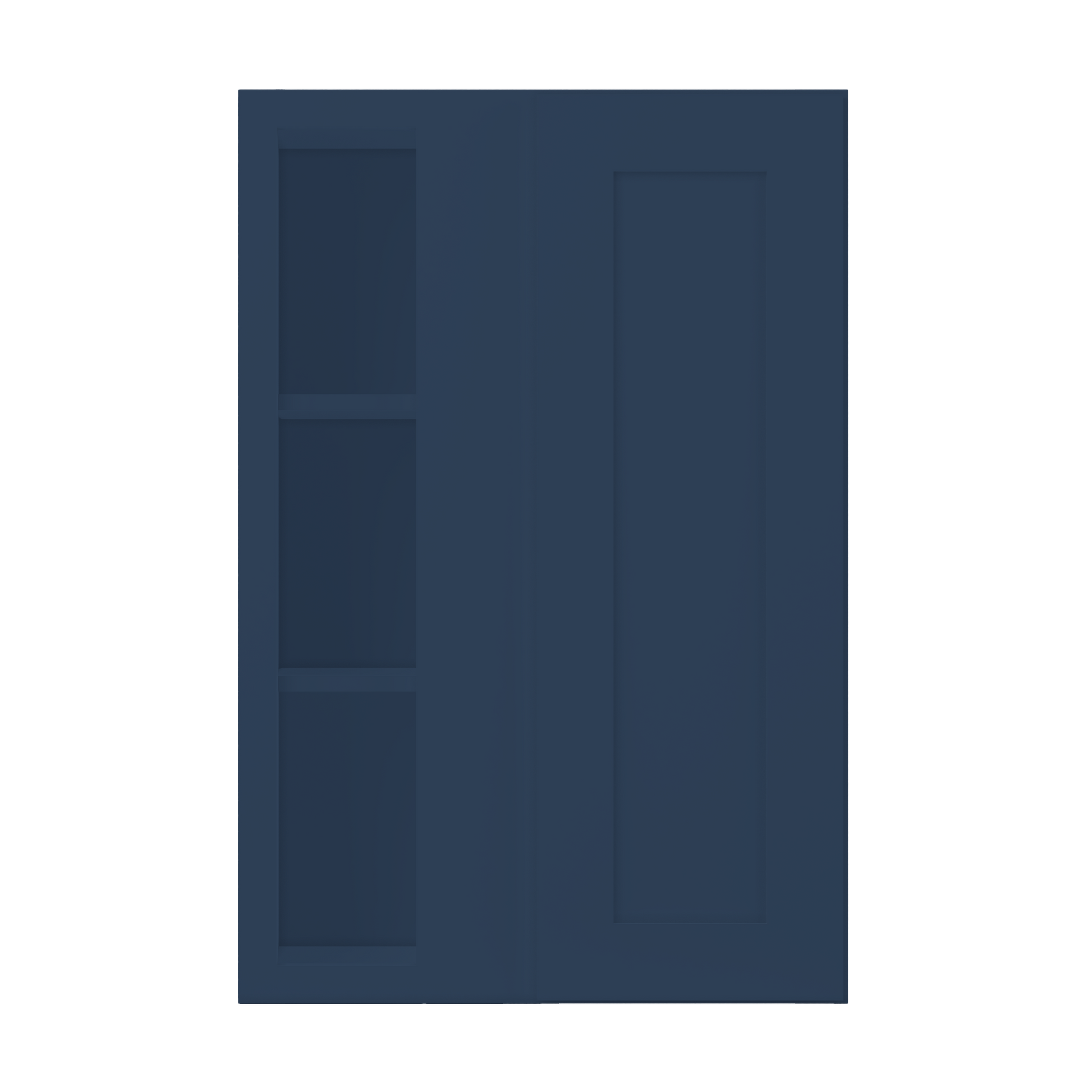Square Corner Wall Blind Reversible Kitchen Cabinet SC2436 Danbury Blue LessCare 24 in. width 36 in. height 12 in.