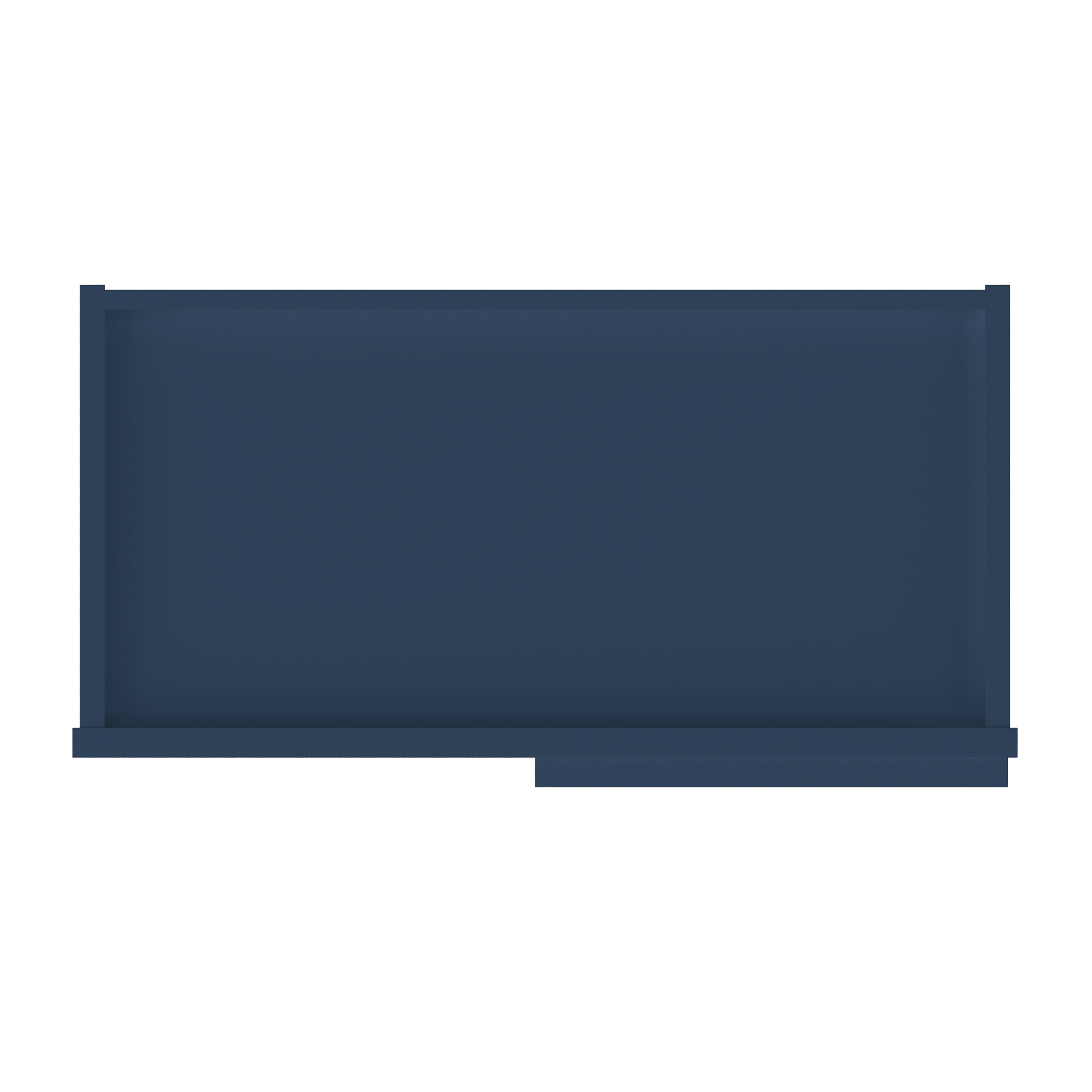 Square Corner Wall Blind Reversible Kitchen Cabinet SC2436 Danbury Blue LessCare 24 in. width 36 in. height 12 in.