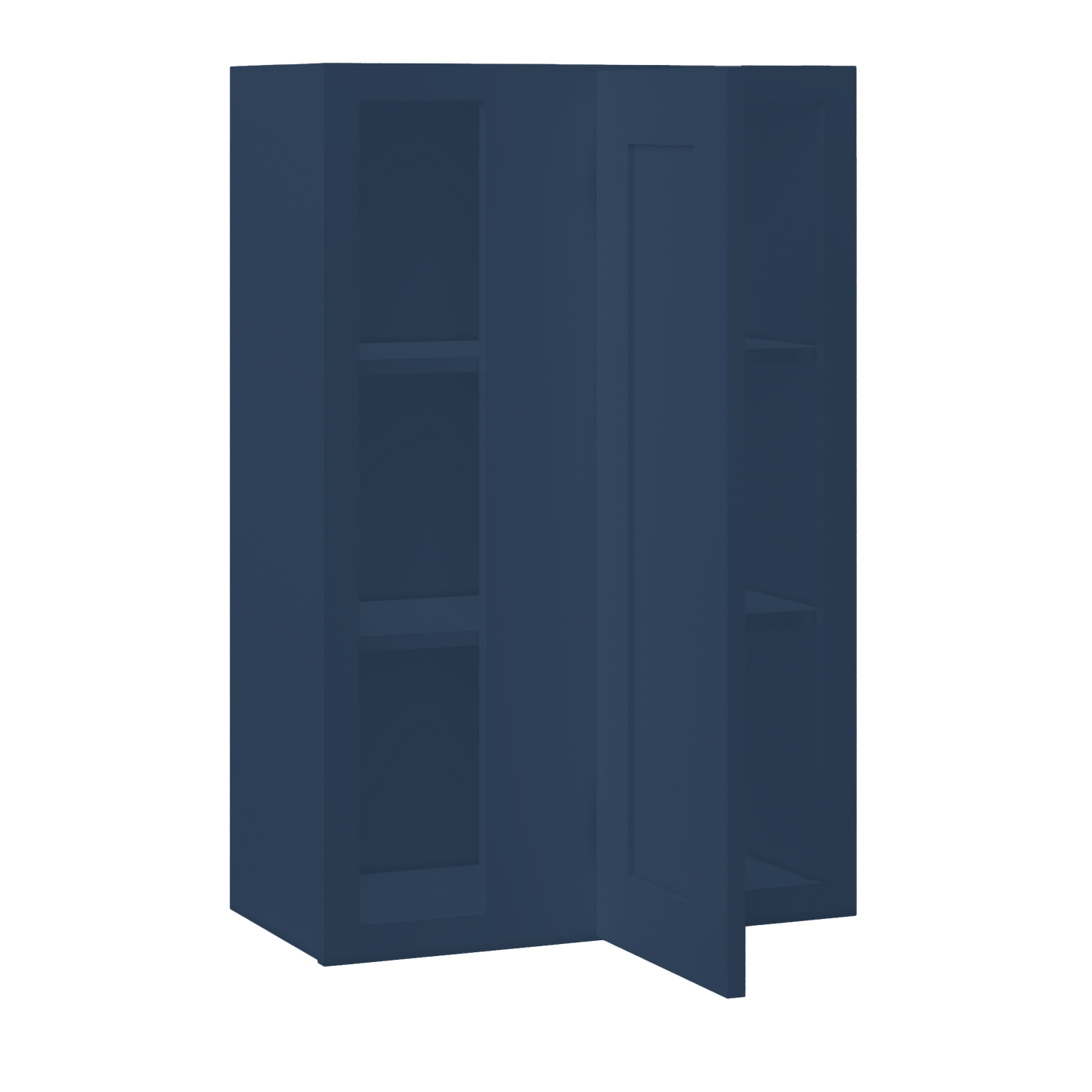 Square Corner Wall Blind Reversible Kitchen Cabinet SC2436 Danbury Blue LessCare 24 in. width 36 in. height 12 in.