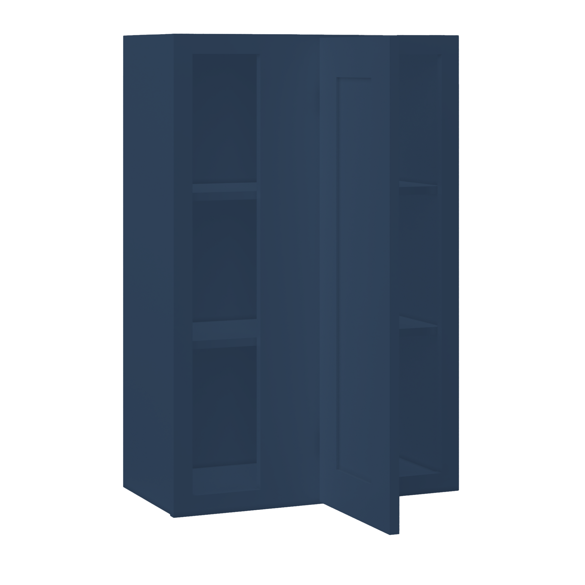 Square Corner Wall Blind Reversible Kitchen Cabinet SC2436 Danbury Blue LessCare 24 in. width 36 in. height 12 in.