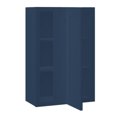 Square Corner Wall Blind Reversible Kitchen Cabinet SC2436 Danbury Blue LessCare 24 in. width 36 in. height 12 in.
