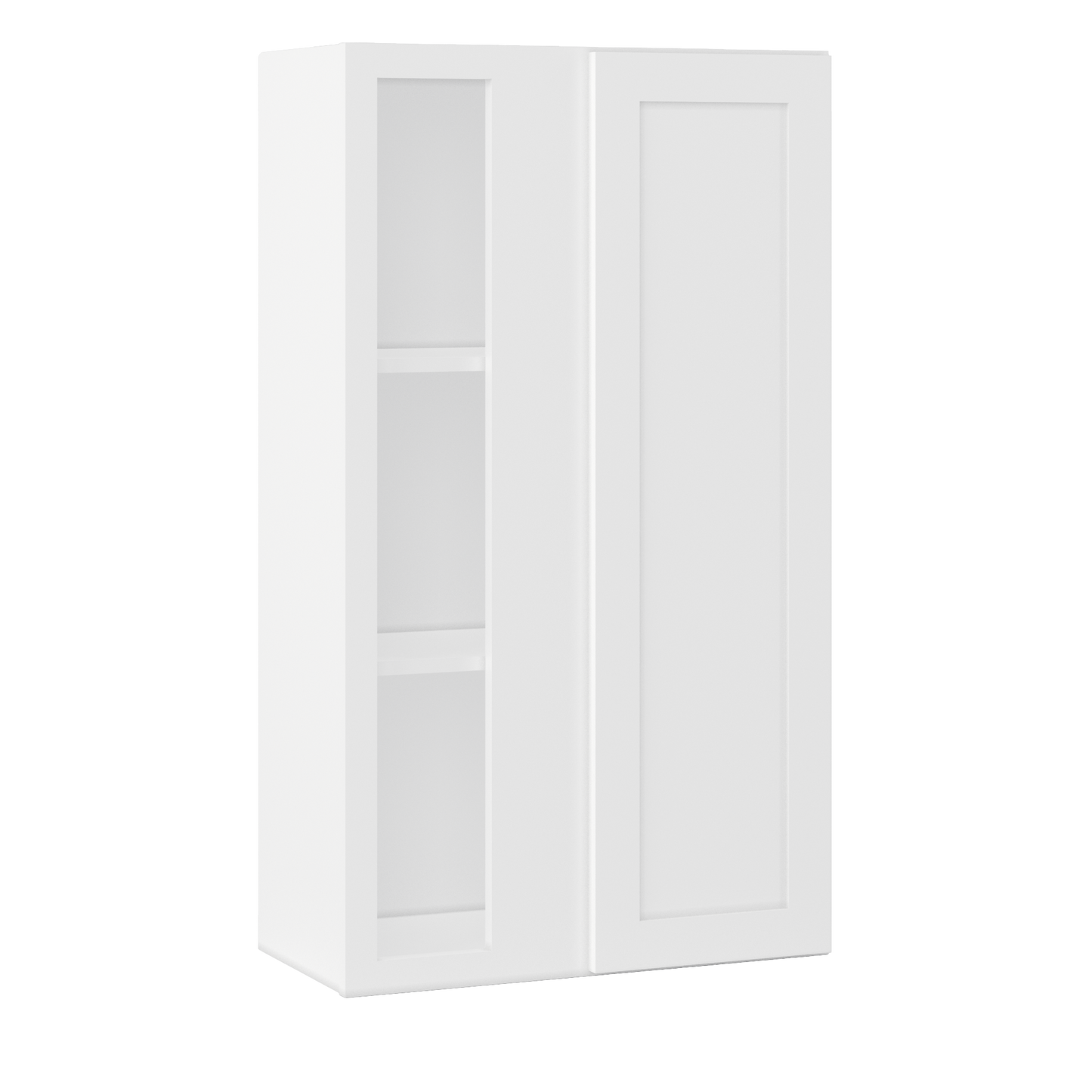 Square Corner Wall Blind Reversible Kitchen Cabinet SC2442 Alpina White LessCare 24 in. width 42 in. height 12 in.
