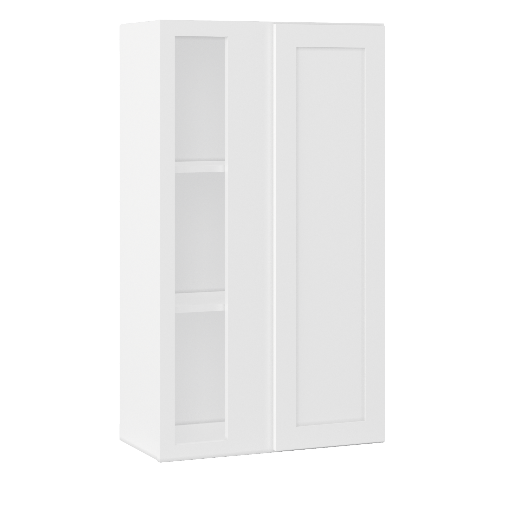 Square Corner Wall Blind Reversible Kitchen Cabinet SC2442 Alpina White LessCare 24 in. width 42 in. height 12 in.