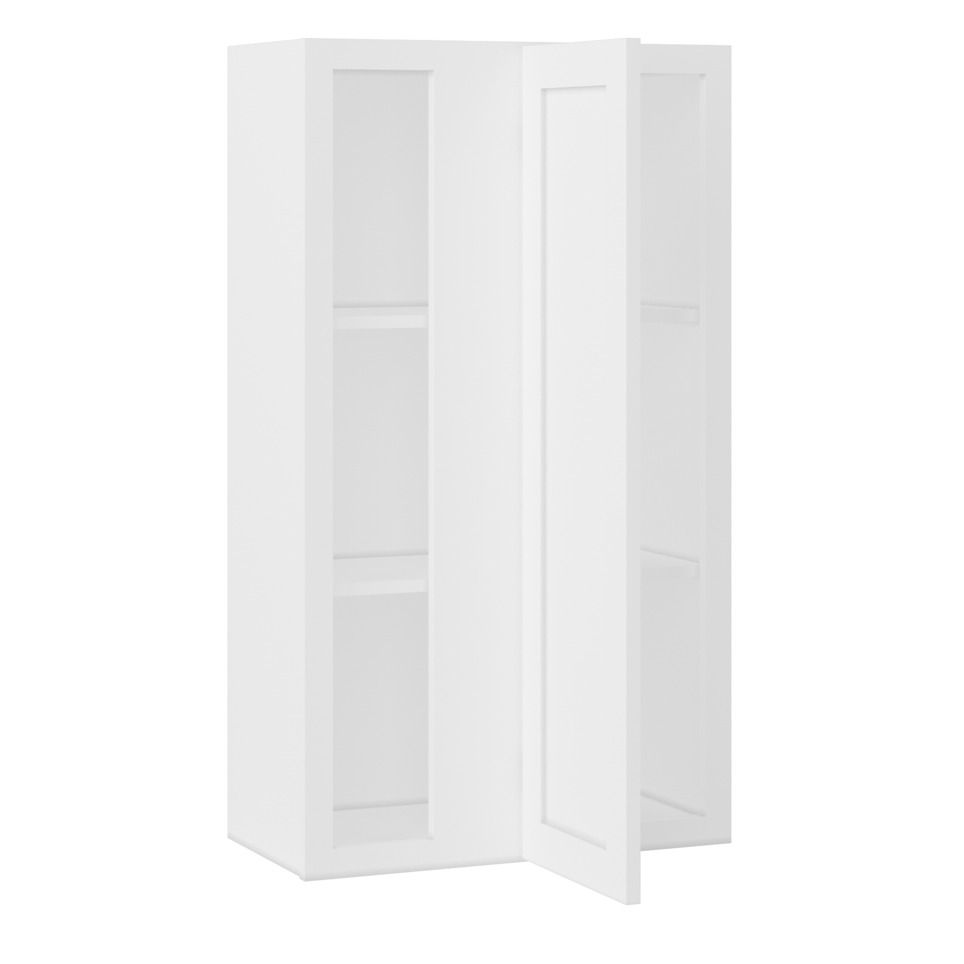 Square Corner Wall Blind Reversible Kitchen Cabinet SC2442 Alpina White LessCare 24 in. width 42 in. height 12 in.