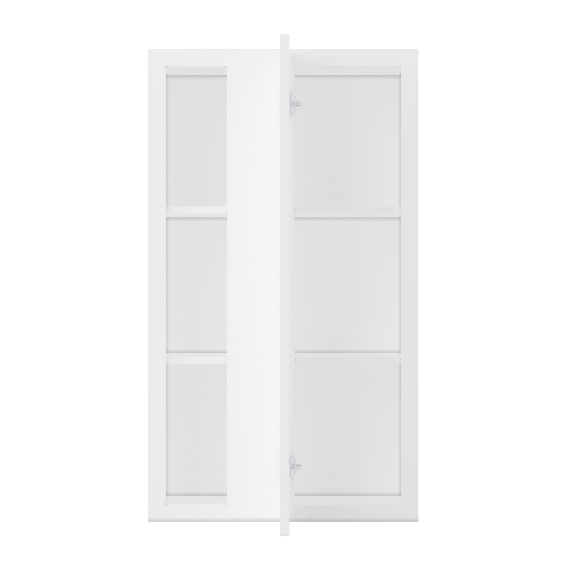 Square Corner Wall Blind Reversible Kitchen Cabinet SC2442 Alpina White LessCare 24 in. width 42 in. height 12 in.