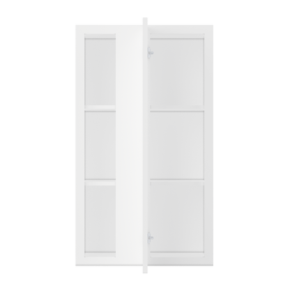 Square Corner Wall Blind Reversible Kitchen Cabinet SC2442 Alpina White LessCare 24 in. width 42 in. height 12 in.