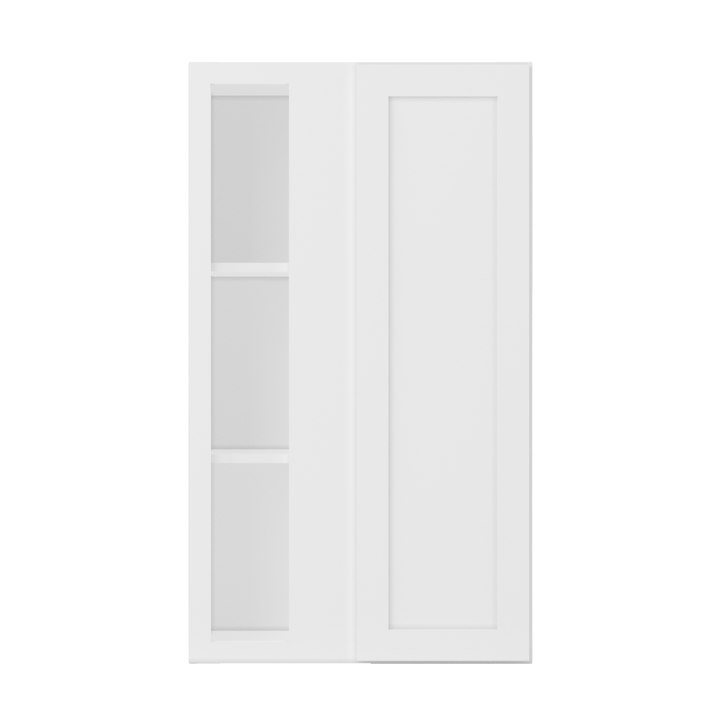 Square Corner Wall Blind Reversible Kitchen Cabinet SC2442 Alpina White LessCare 24 in. width 42 in. height 12 in.