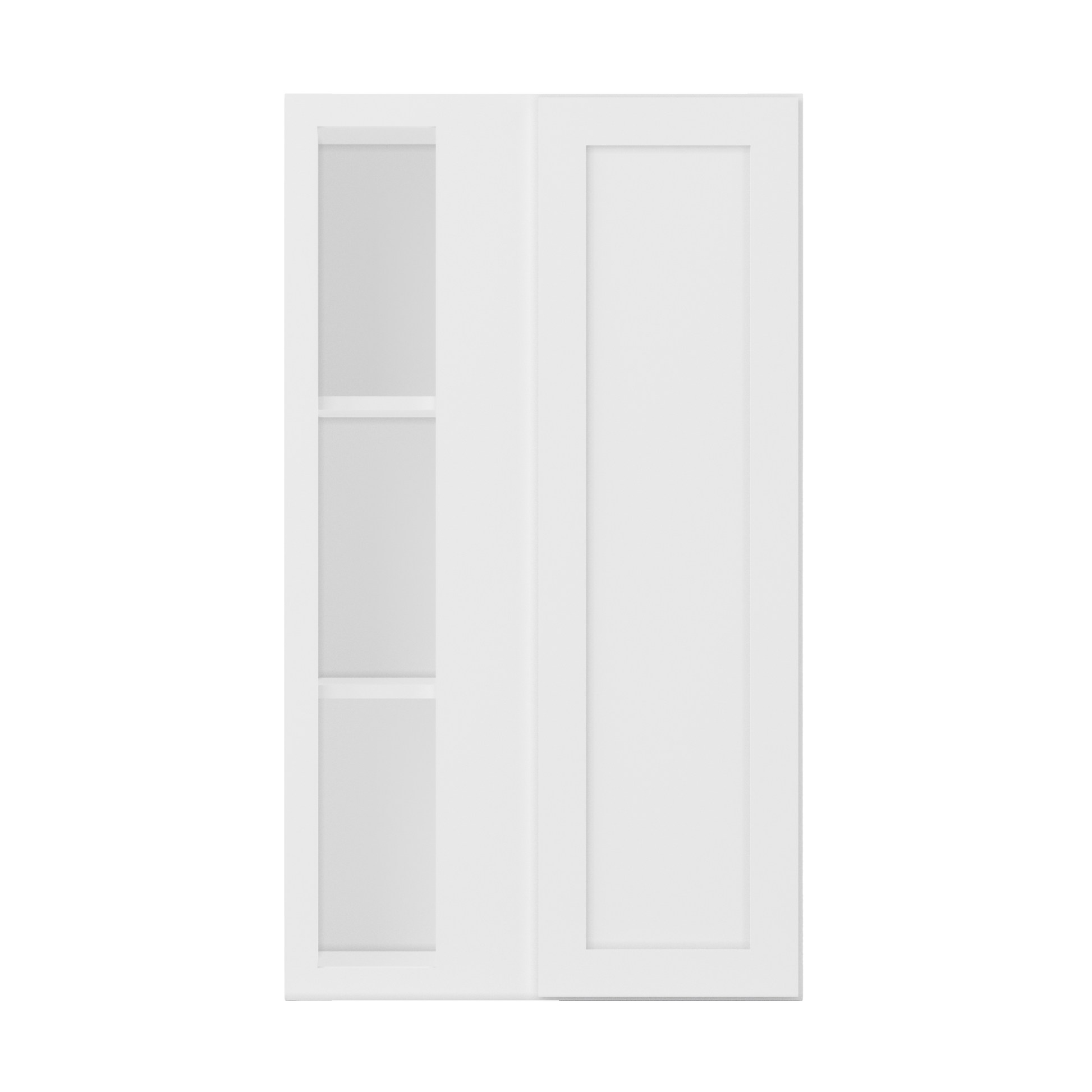 Square Corner Wall Blind Reversible Kitchen Cabinet SC2442 Alpina White LessCare 24 in. width 42 in. height 12 in.