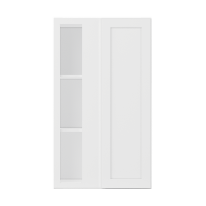 Square Corner Wall Blind Reversible Kitchen Cabinet SC2442 Alpina White LessCare 24 in. width 42 in. height 12 in.