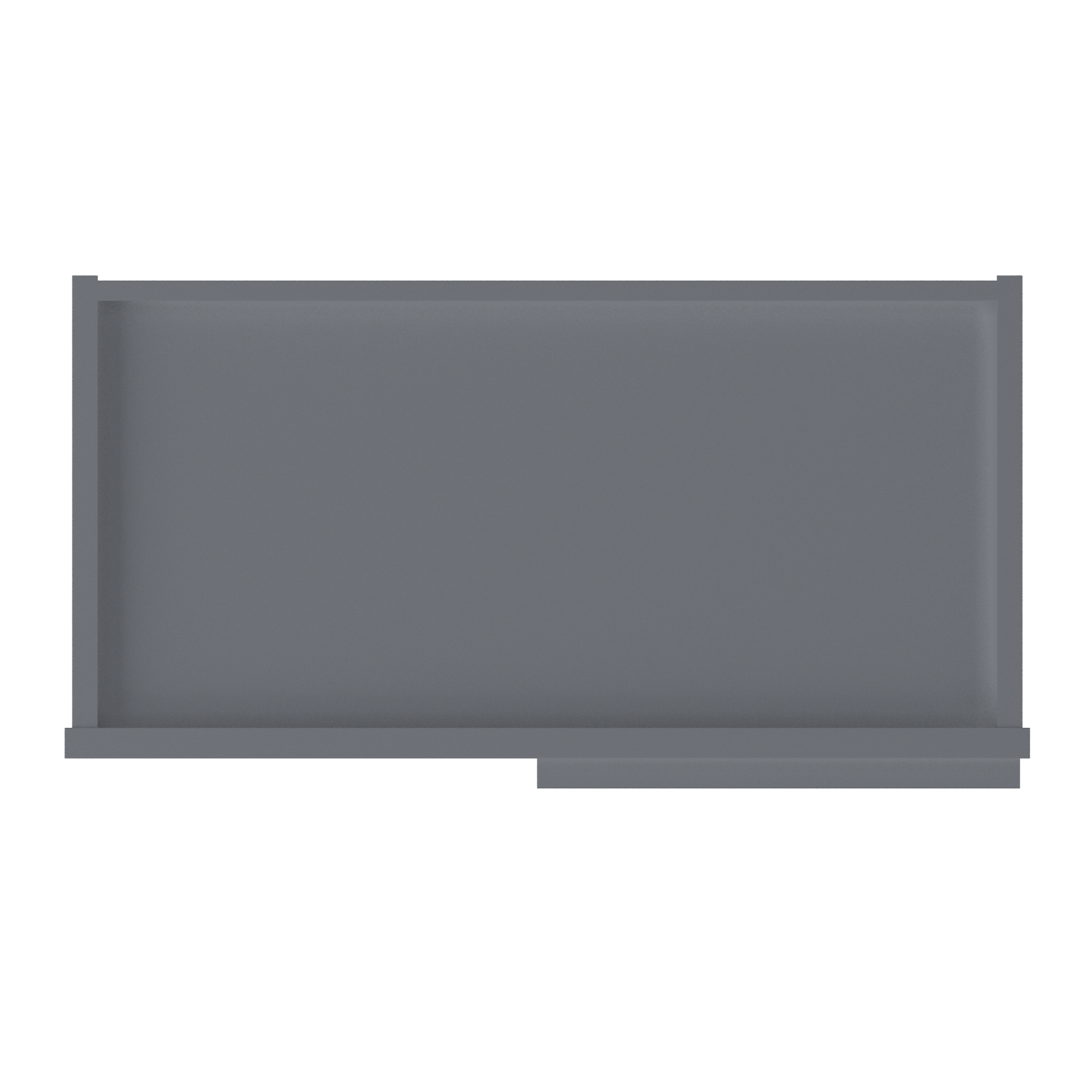 Square Corner Wall Blind Reversible Kitchen Cabinet SC2442 Colonial Gray LessCare 24 in. width 42 in. height 12 in.