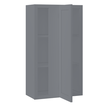 Square Corner Wall Blind Reversible Kitchen Cabinet SC2442 Colonial Gray LessCare 24 in. width 42 in. height 12 in.