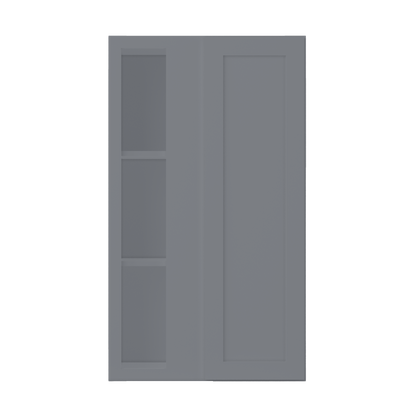 Square Corner Wall Blind Reversible Kitchen Cabinet SC2442 Colonial Gray LessCare 24 in. width 42 in. height 12 in.