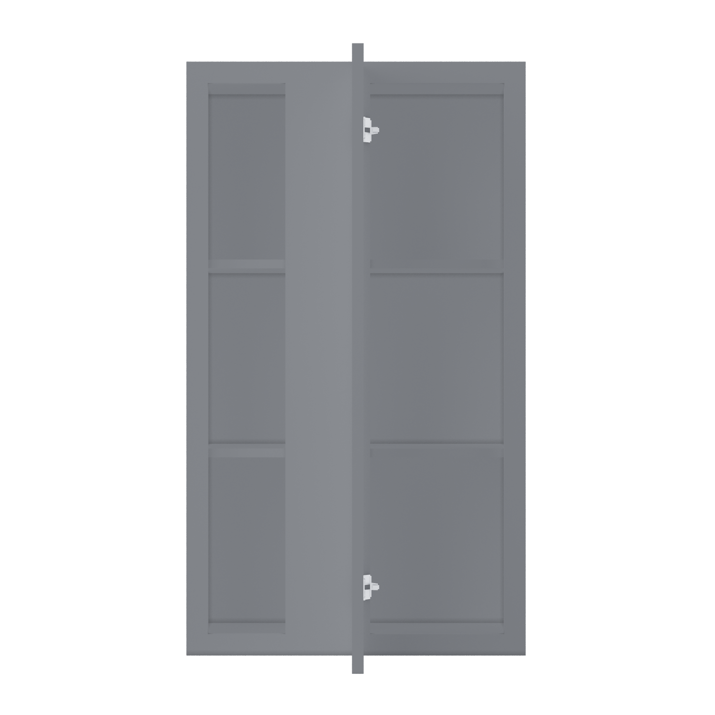 Square Corner Wall Blind Reversible Kitchen Cabinet SC2442 Colonial Gray LessCare 24 in. width 42 in. height 12 in.