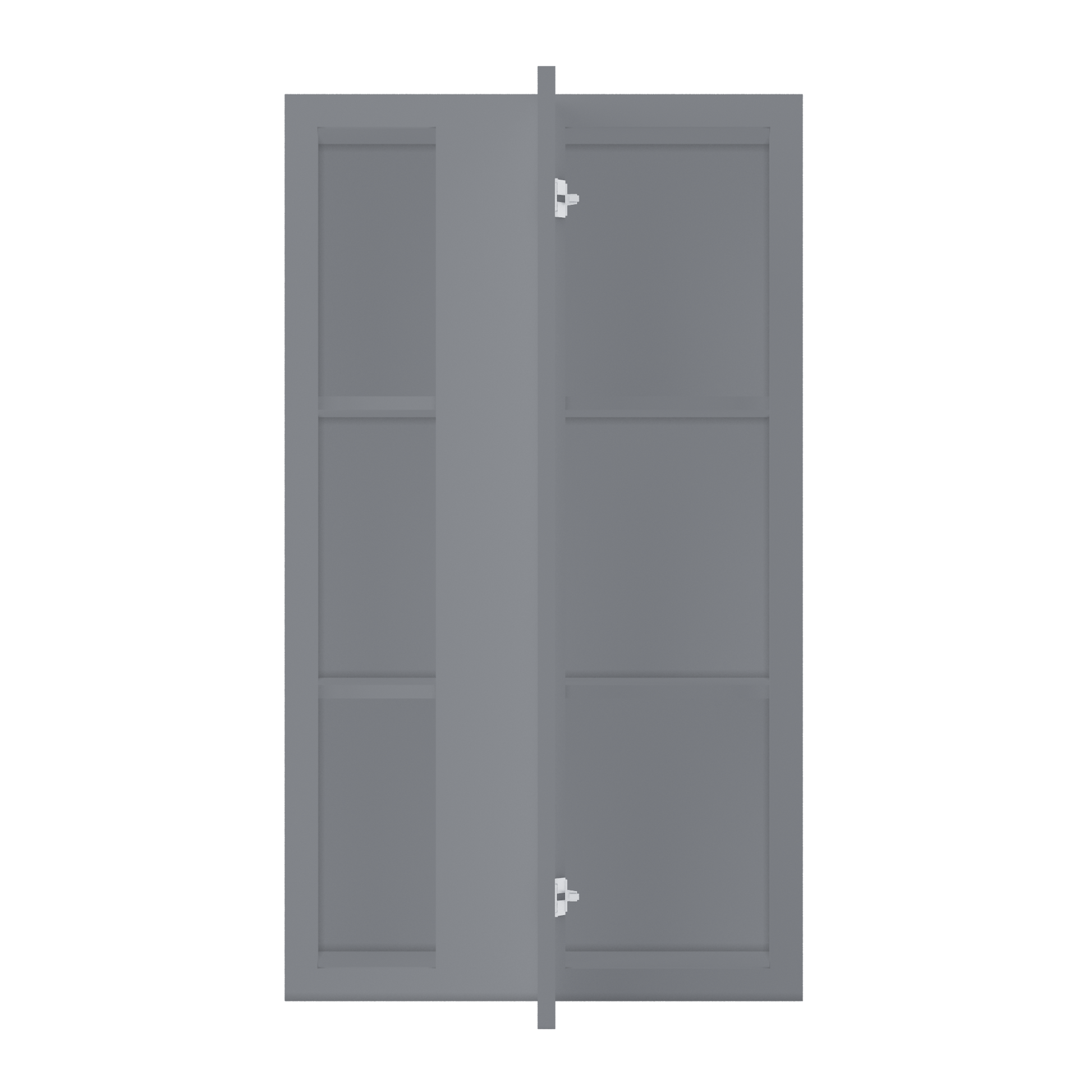 Square Corner Wall Blind Reversible Kitchen Cabinet SC2442 Colonial Gray LessCare 24 in. width 42 in. height 12 in.
