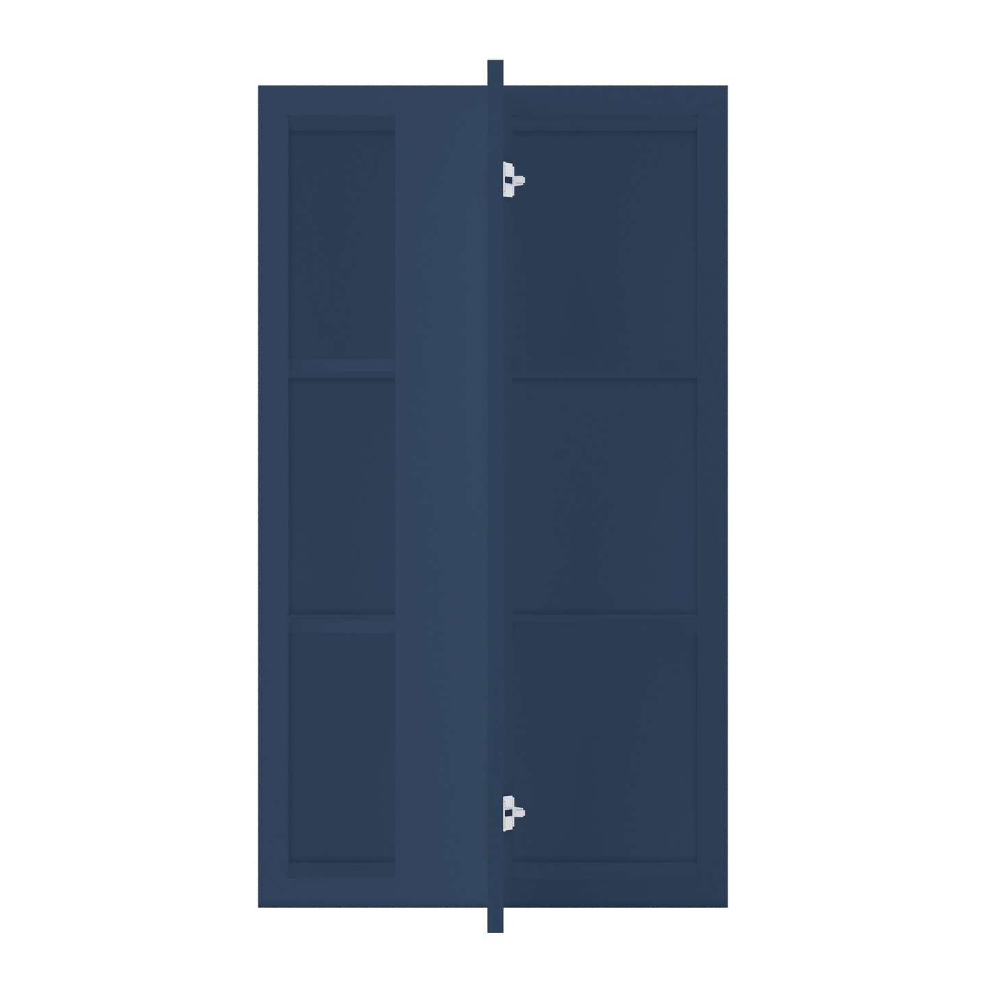 Square Corner Wall Blind Reversible Kitchen Cabinet SC2442 Danbury Blue LessCare 24 in. width 42 in. height 12 in.