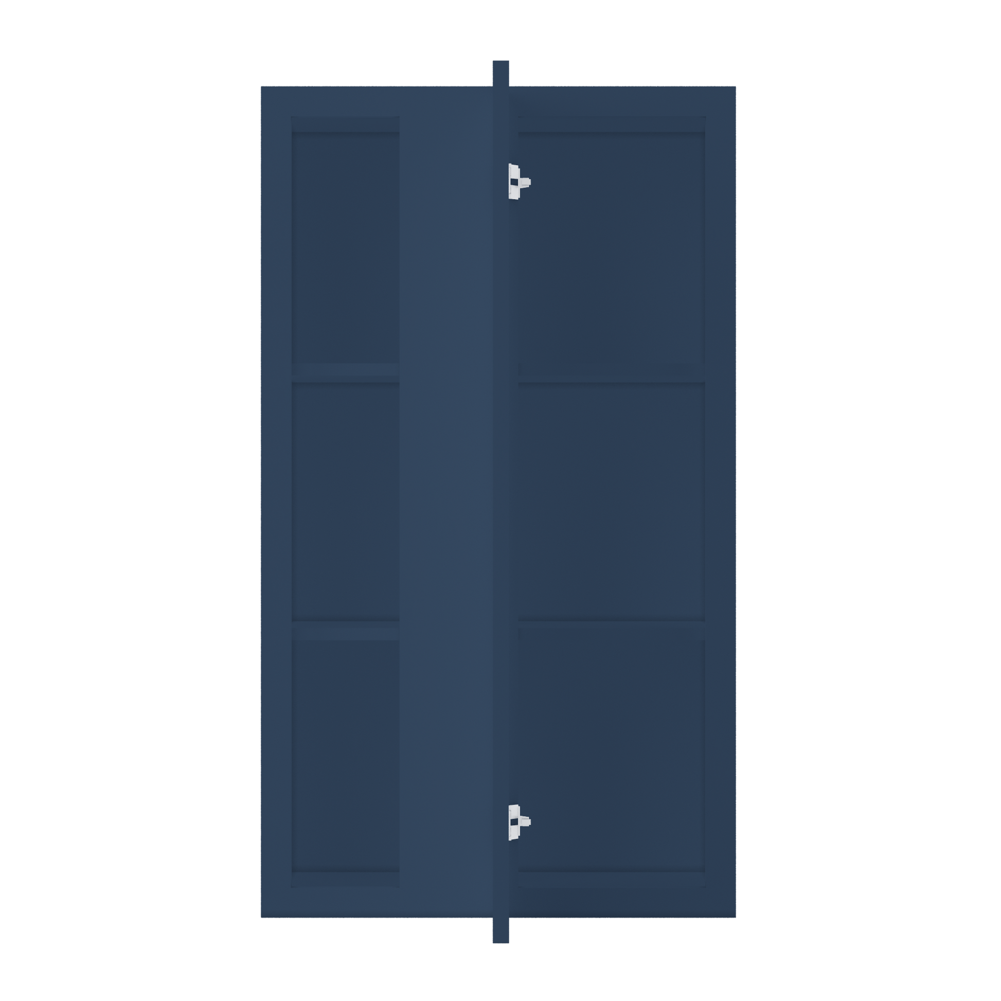 Square Corner Wall Blind Reversible Kitchen Cabinet SC2442 Danbury Blue LessCare 24 in. width 42 in. height 12 in.