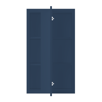 Square Corner Wall Blind Reversible Kitchen Cabinet SC2442 Danbury Blue LessCare 24 in. width 42 in. height 12 in.