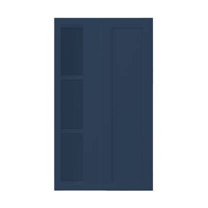 Square Corner Wall Blind Reversible Kitchen Cabinet SC2442 Danbury Blue LessCare 24 in. width 42 in. height 12 in.