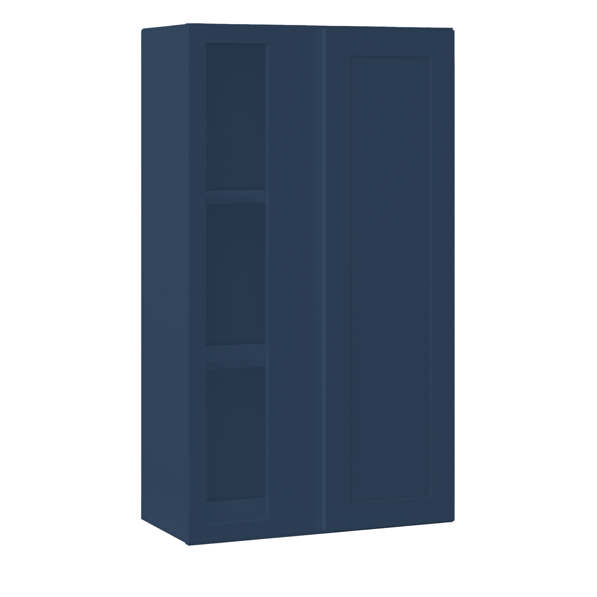 Square Corner Wall Blind Reversible Kitchen Cabinet SC2442 Danbury Blue LessCare 24 in. width 42 in. height 12 in.