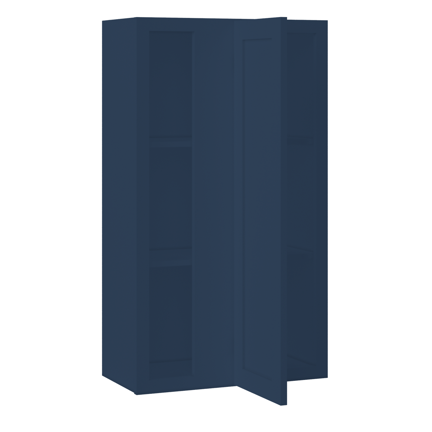 Square Corner Wall Blind Reversible Kitchen Cabinet SC2442 Danbury Blue LessCare 24 in. width 42 in. height 12 in.