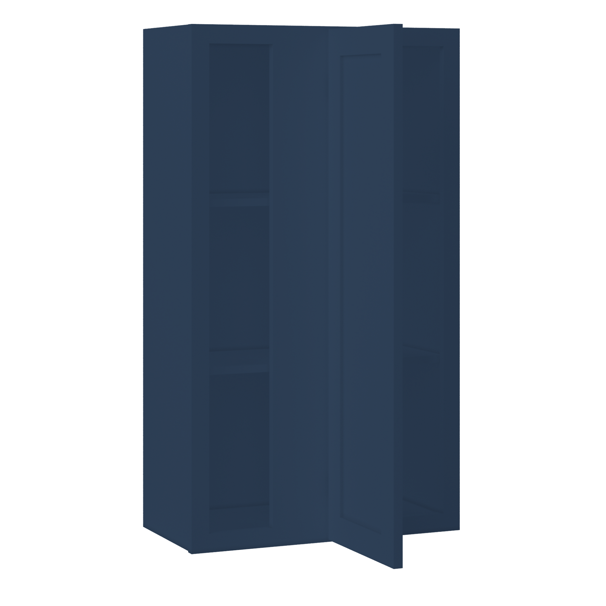 Square Corner Wall Blind Reversible Kitchen Cabinet SC2442 Danbury Blue LessCare 24 in. width 42 in. height 12 in.