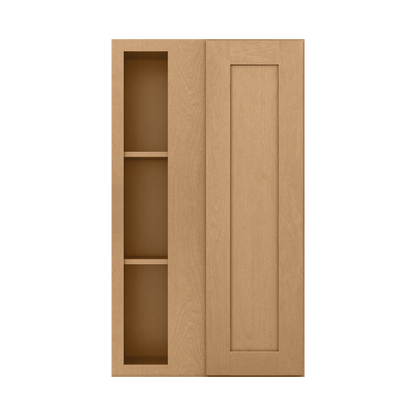 Square Corner Wall Blind Reversible Kitchen Cabinet SC2442 Shaker Toffee LessCare 24 in. width 42 in. height 12 in.