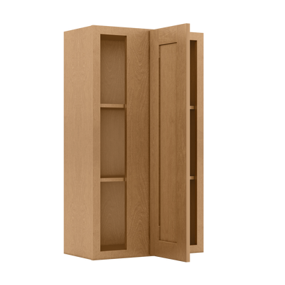 Square Corner Wall Blind Reversible Kitchen Cabinet SC2442 Shaker Toffee LessCare 24 in. width 42 in. height 12 in.