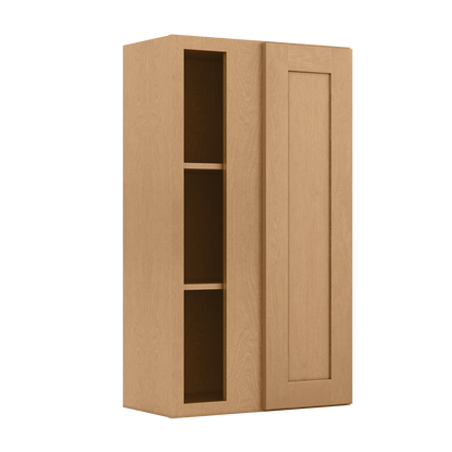 Square Corner Wall Blind Reversible Kitchen Cabinet SC2442 Shaker Toffee LessCare 24 in. width 42 in. height 12 in.