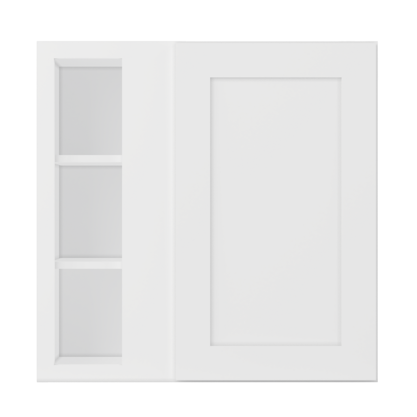 Square Corner Wall Blind Reversible Kitchen Cabinet SC3030 Alpina White LessCare 30 in. width 30 in. height 12 in.