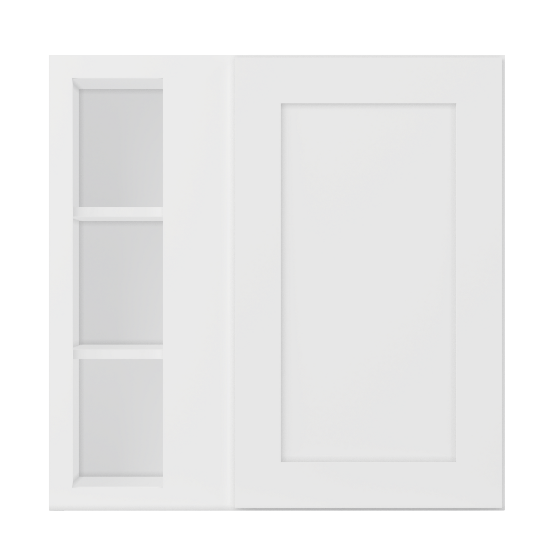 Square Corner Wall Blind Reversible Kitchen Cabinet SC3030 Alpina White LessCare 30 in. width 30 in. height 12 in.