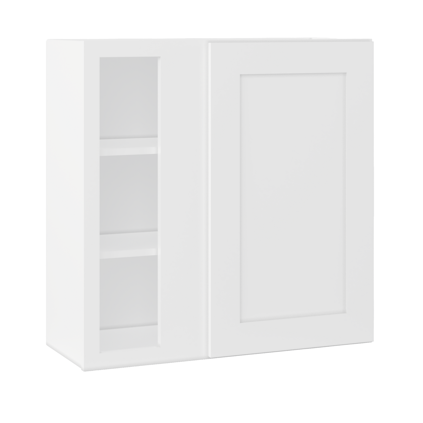 Square Corner Wall Blind Reversible Kitchen Cabinet SC3030 Alpina White LessCare 30 in. width 30 in. height 12 in.