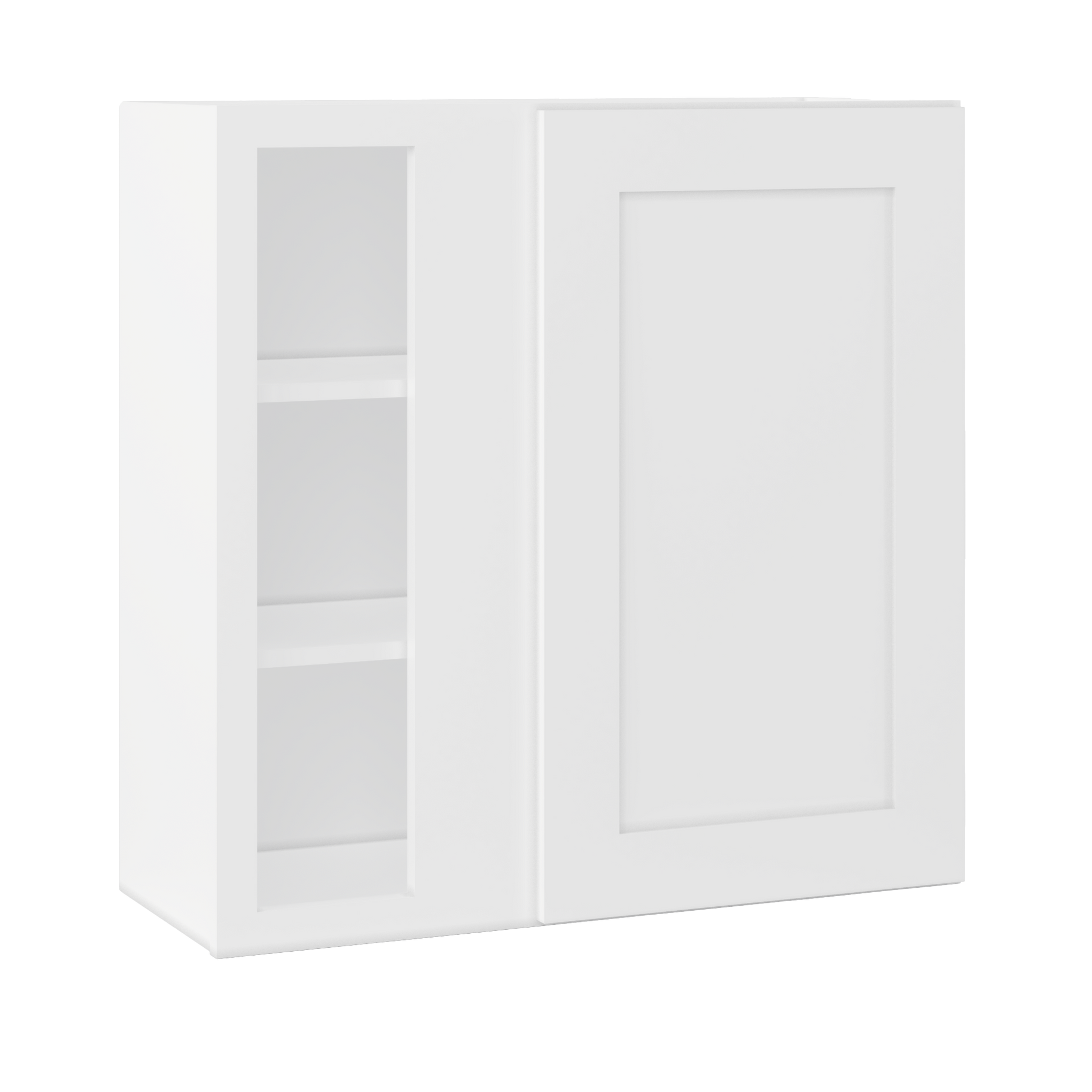 Square Corner Wall Blind Reversible Kitchen Cabinet SC3030 Alpina White LessCare 30 in. width 30 in. height 12 in.