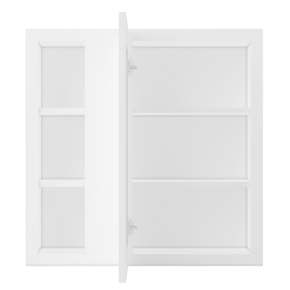 Square Corner Wall Blind Reversible Kitchen Cabinet SC3030 Alpina White LessCare 30 in. width 30 in. height 12 in.