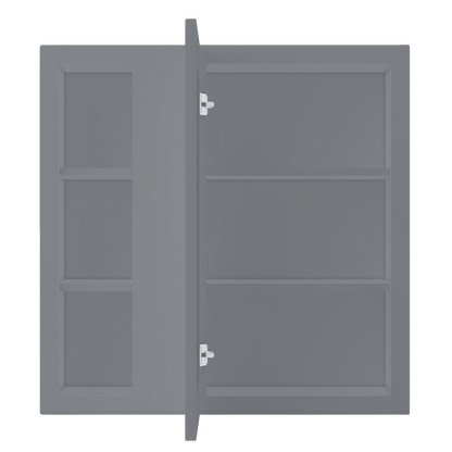 Square Corner Wall Blind Reversible Kitchen Cabinet SC3030 Colonial Gray LessCare 30 in. width 30 in. height 12 in.