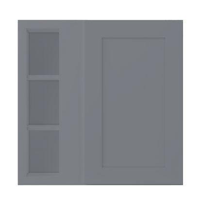 Square Corner Wall Blind Reversible Kitchen Cabinet SC3030 Colonial Gray LessCare 30 in. width 30 in. height 12 in.