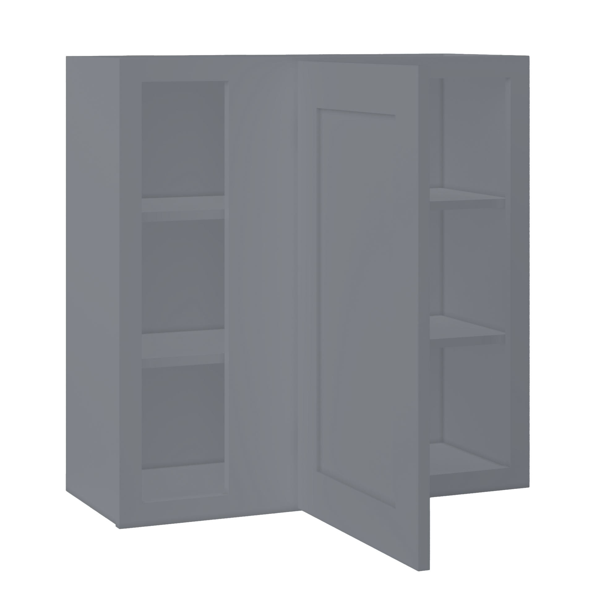 Square Corner Wall Blind Reversible Kitchen Cabinet SC3030 Colonial Gray LessCare 30 in. width 30 in. height 12 in.