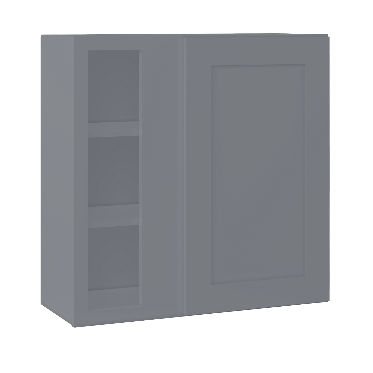 Square Corner Wall Blind Reversible Kitchen Cabinet SC3030 Colonial Gray LessCare 30 in. width 30 in. height 12 in.