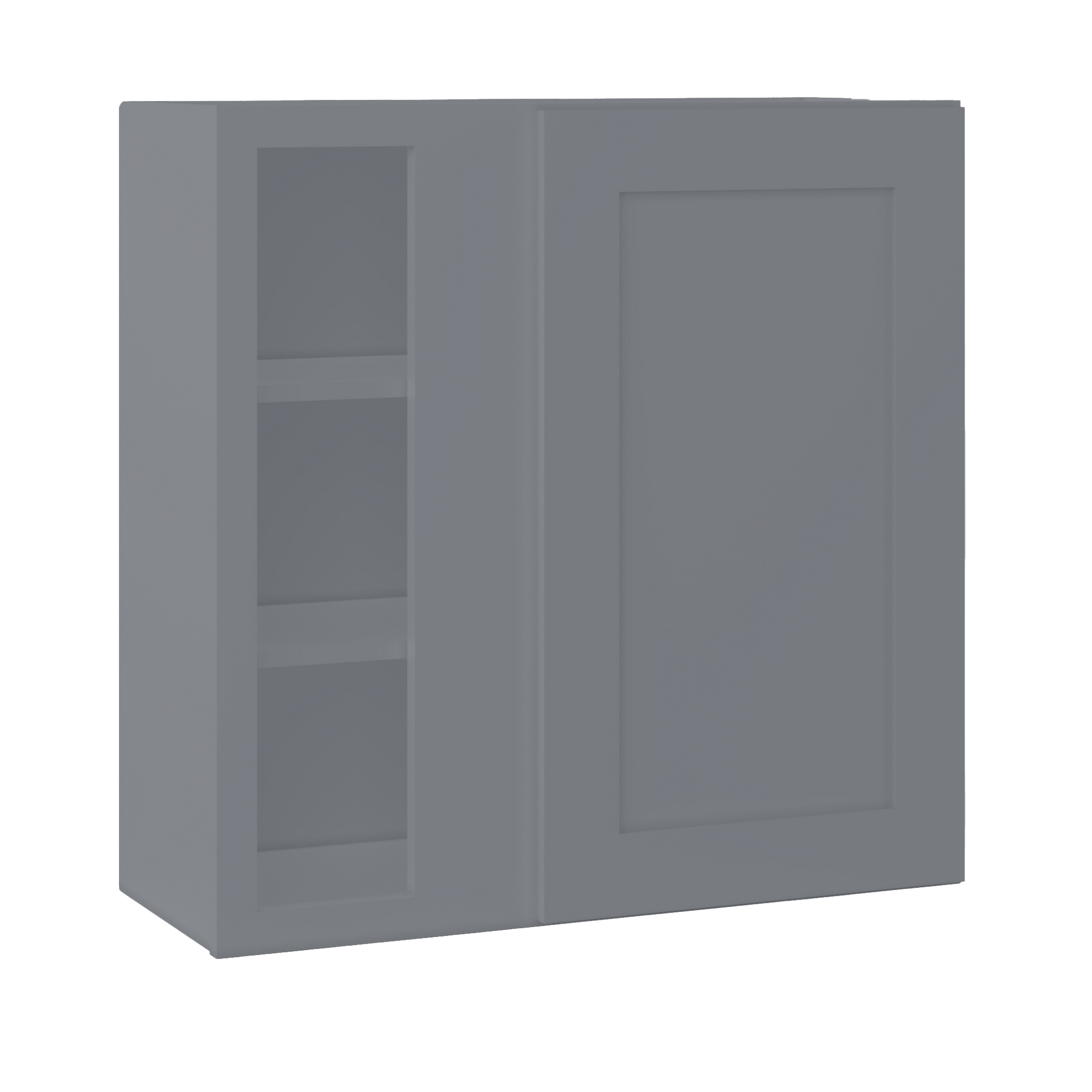 Square Corner Wall Blind Reversible Kitchen Cabinet SC3030 Colonial Gray LessCare 30 in. width 30 in. height 12 in.