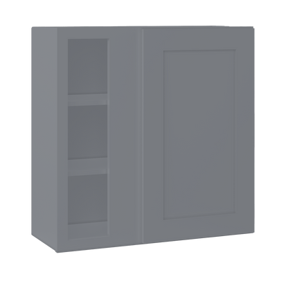 Square Corner Wall Blind Reversible Kitchen Cabinet SC3030 Colonial Gray LessCare 30 in. width 30 in. height 12 in.