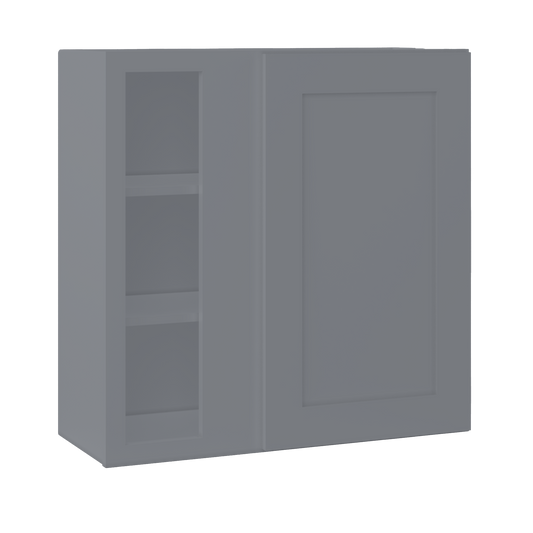 Square Corner Wall Blind Reversible Kitchen Cabinet SC3030 Colonial Gray LessCare 30 in. width 30 in. height 12 in.