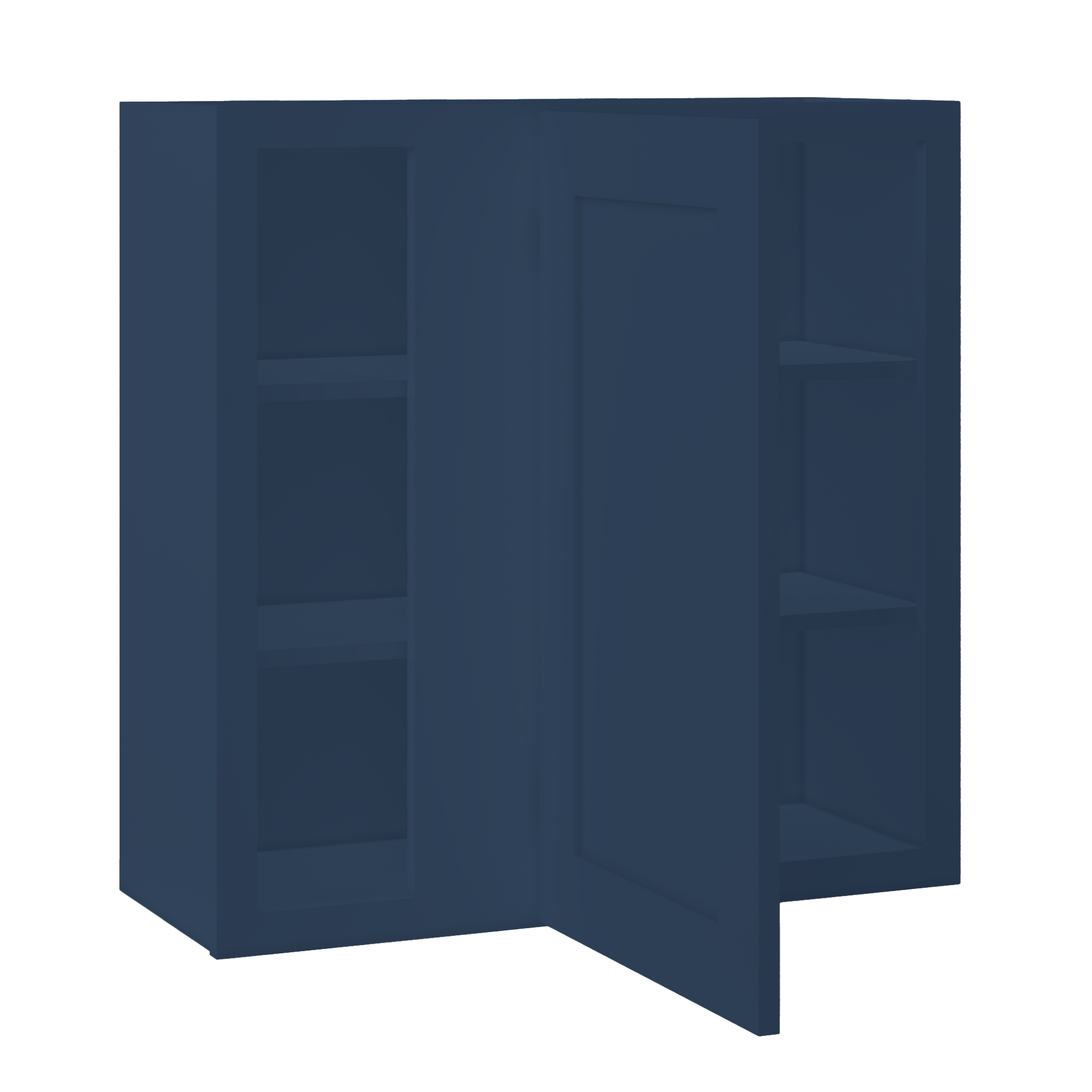 Square Corner Wall Blind Reversible Kitchen Cabinet SC3030 Danbury Blue LessCare 30 in. width 30 in. height 12 in.